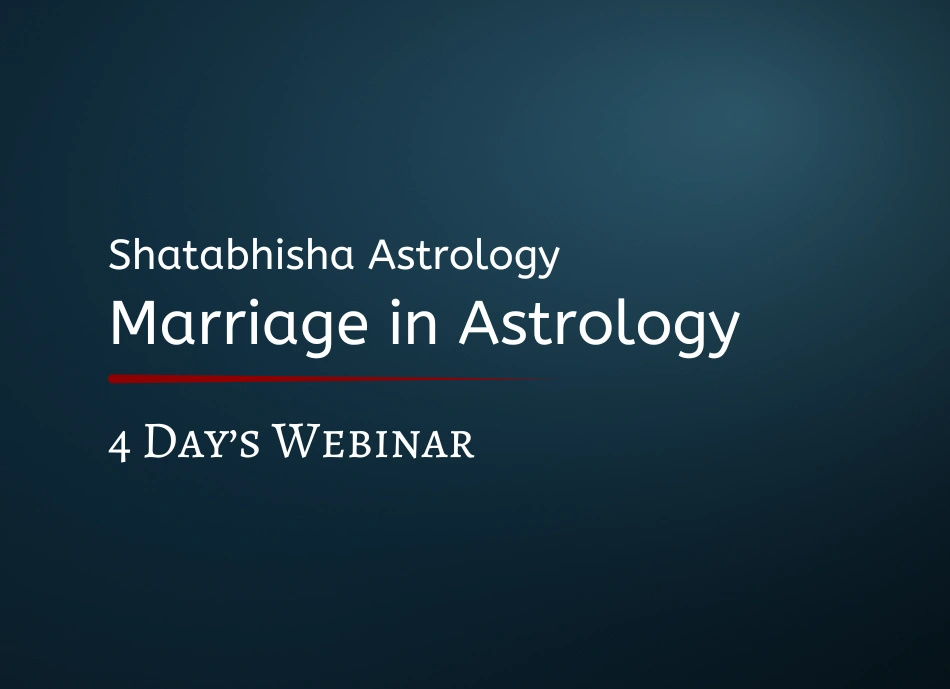Marriage Astrology Webinar